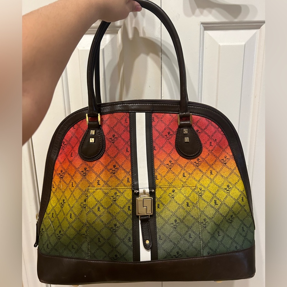 L.A.M.B. Gwen Stefani Rainbow Ombré Tote Purse